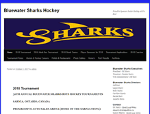 Tablet Screenshot of bluewatersharkshockey.com